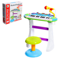 Напольный синтезатор «Лучший музыкант», со стульчиком и микрофоном Напольный синтезатор «Лучший музыкант», со стульчиком и микрофоном