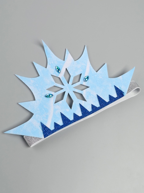 Карнавальный костюм Карнавальный костюм "Снежная принцесса" рост 104-134 см, платье, чокер, корона, палочка