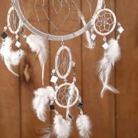 Ловец снов &laquo;Пять колец&raquo;, 25&times;0.5&times;50 см, серый