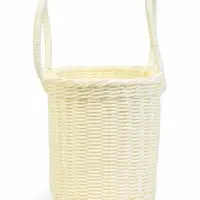 Корзина пластик 37 х 20,5 х 36 см, ручка17 см, белый