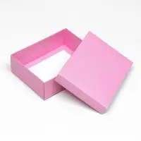 Коробка подарочная складная, упаковка, крышка - дно, розовая, 16.5&times;12.5&times;5.2 см
