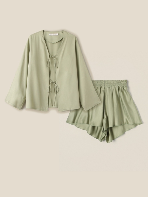 Костюм домашний (рубашка и шорты)  SL HOME р. S, зеленый