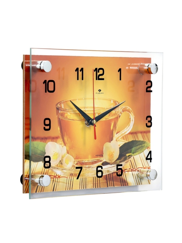 Часы настенные: Кухня, "Чай", бесшумные, 20 х 26 см