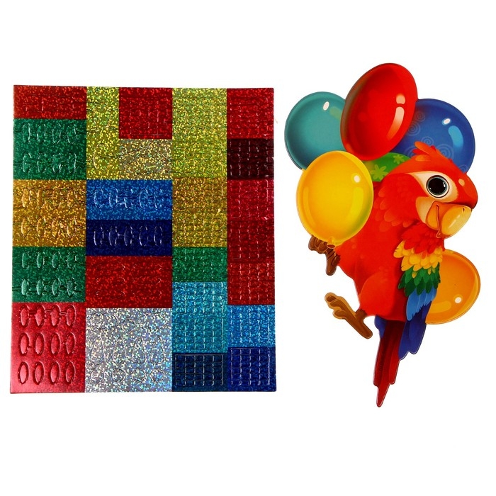 Набор для творчества: набор для рисования и мозаика стикерная &laquo;Весёлые животные&raquo;