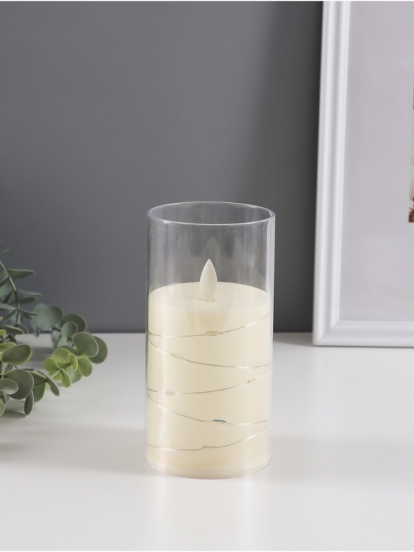 Ночник свеча Ночник свеча "Романтик" LED 3xААА 7,5х7,5х15см