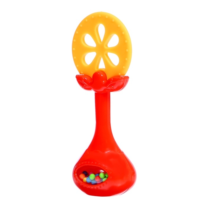 Набор погремушек с прорезывателем для зубов &laquo;Фруктики. Апельсин&raquo;, 4 шт