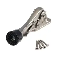 Фиксатор дверной LOCKLAND &ldquo;козья ножка&rdquo;, с автоподъемом, цвет хром