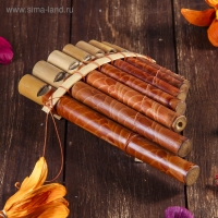 Сувенирный музыкальный инструмент "Флейта Пана" 21х13х2 см,МИКС,