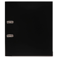 Папка-регистратор А4, 50 мм, Calligrata, ПВХ, тиснение "лен", металлическая окантовка, карман на корешок, собранная, черная микс