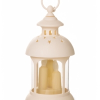 Светодиодная свеча в подсвечнике RISALUX &laquo;Свечи в звездах&raquo;, LED-ночник, 1.5 Вт, 3&times;ААА, 12&times;12&times;23 см