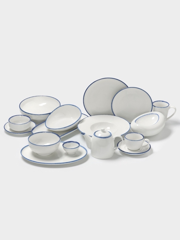 Бульонница с блюдцем "Blue Lagoon" Magistro 11см, 10,8х6,2, цвет белый, синий