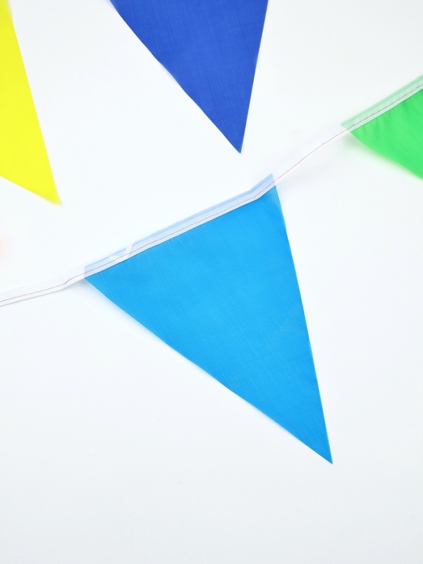 Гирлянда на ленте текстильная "Цветные флажки", дл. 10 м