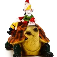 Садовая фигура "Черепаха с гномами" 18х11х14см   10815589