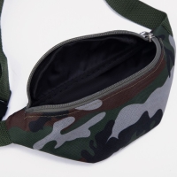 Сумка поясная детская на молнии, цвет камуфляж