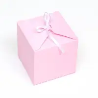 Коробка подарочная складная, квадратная, розовая, 12&times;12&times;12 см