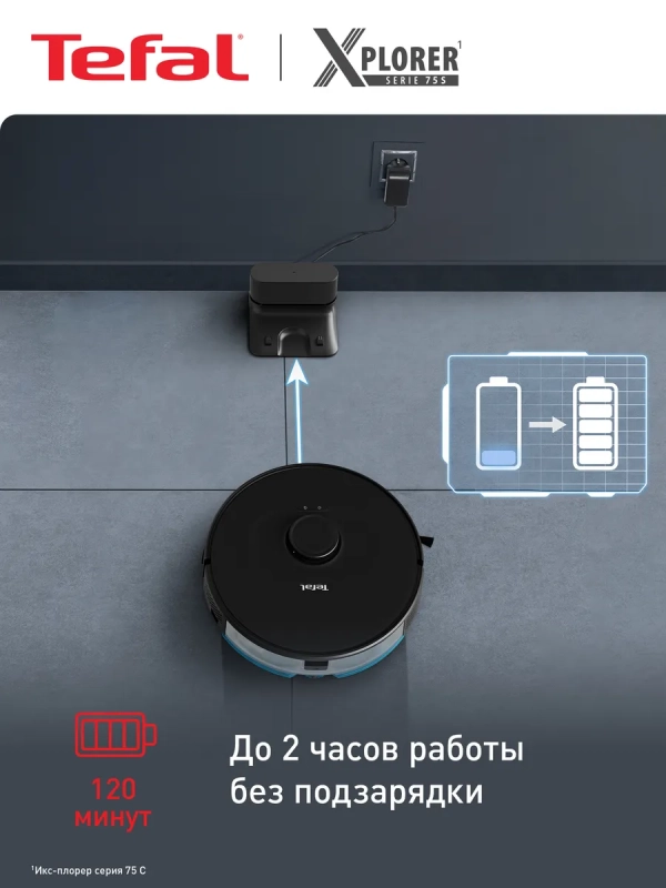 Робот-пылесос X-plorer Serie 75 S RG8575WH с влажной уборкой