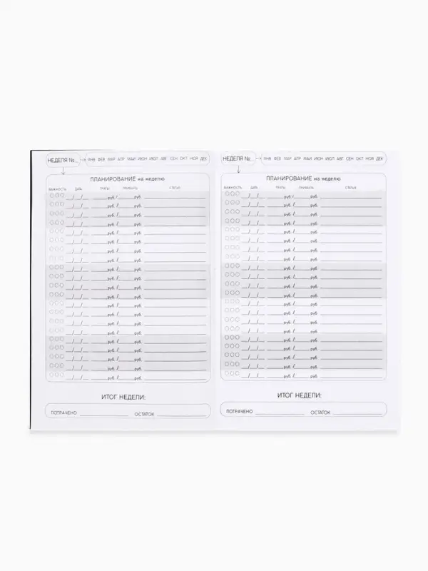 Блокнот для планирования финансов А6, 52 л "Дневник бюджета"