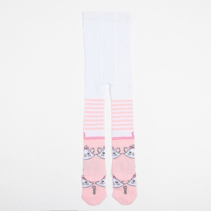 Колготки детские «Мари», Коты аристократы, рост 110-116 см, цвет белый/розовый Колготки детские «Мари», Коты аристократы, рост 110-116 см, цвет белый/розовый