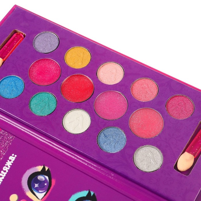 Набор косметики, тени 10 цветов, блеск 4 цвета Набор косметики, тени 10 цветов, блеск 4 цвета "Подружки", Сказочный патруль