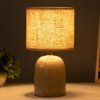 Настольная лампа "Монако" Е14 40Вт бежевый 16х16х29 см RISALUX