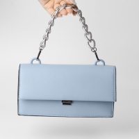 Цепочка для сумки, с карабинами, металлическая, ребристая, 27 × 20 мм, 30 см, цвет серебряный Цепочка для сумки, с карабинами, металлическая, ребристая, 27 × 20 мм, 30 см, цвет серебряный