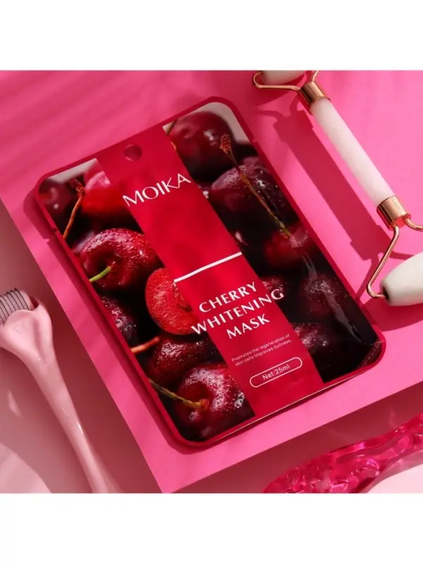 Маска тканевая увлажняющая для лица с экстрактом вишни