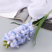 Цветы искусственные "Гиацинт галант" 66х5 см, бело-голубой