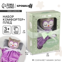 Набор подарочный: Комфортер 27 см + плед 71х125 см, &laquo;Сова&raquo;