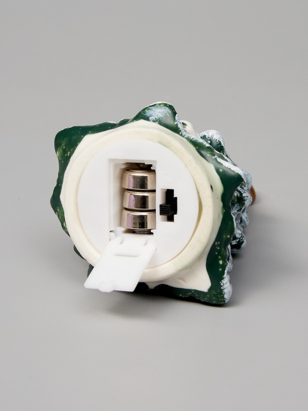 Светодиодная фигура "Зеленая елка" 9.8х5.5х6.5, 1 LED, LR44x3(в компл.), Т/БЕЛЫЙ