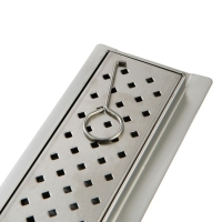 Трап ZEIN engr, c флaнцeм свободного вращ 360&deg;, 7&times;100 см, d=40/50 мм, нерж сталь, сатин