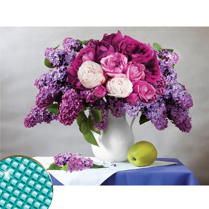 Алмазная мозаика с полным заполнением на холсте &laquo;Натюрморт&raquo;, 30 х 40 см