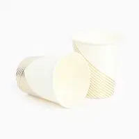 Набор посуды для праздника на 20 персон, белый с золотом (тарелки 23 см, стакан 250 мл)