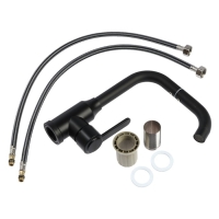 Смеситель для кухни ZEIN Z3702, однорычажный, поворотный излив высотой 20 см, черный Смеситель для кухни ZEIN Z3702, однорычажный, поворотный излив высотой 20 см, черный