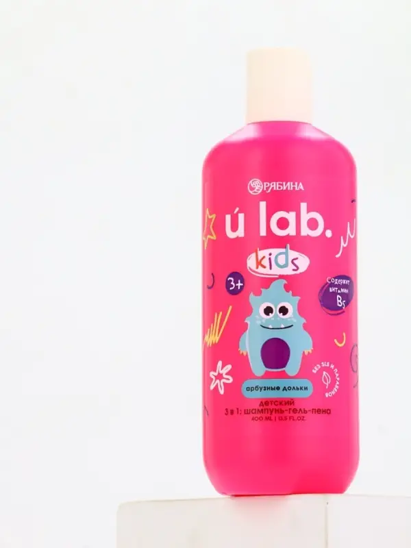 Детский шампунь-гель-пена 3в1  "Монстрики", 400 мл, аромат арбузные дольки
