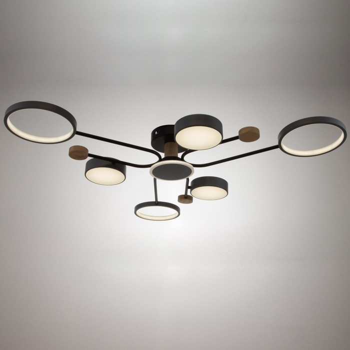 Люстра с ПДУ 2298/7GN LED 156Вт 3000-6000К серый 105х99х15 см BayerLux