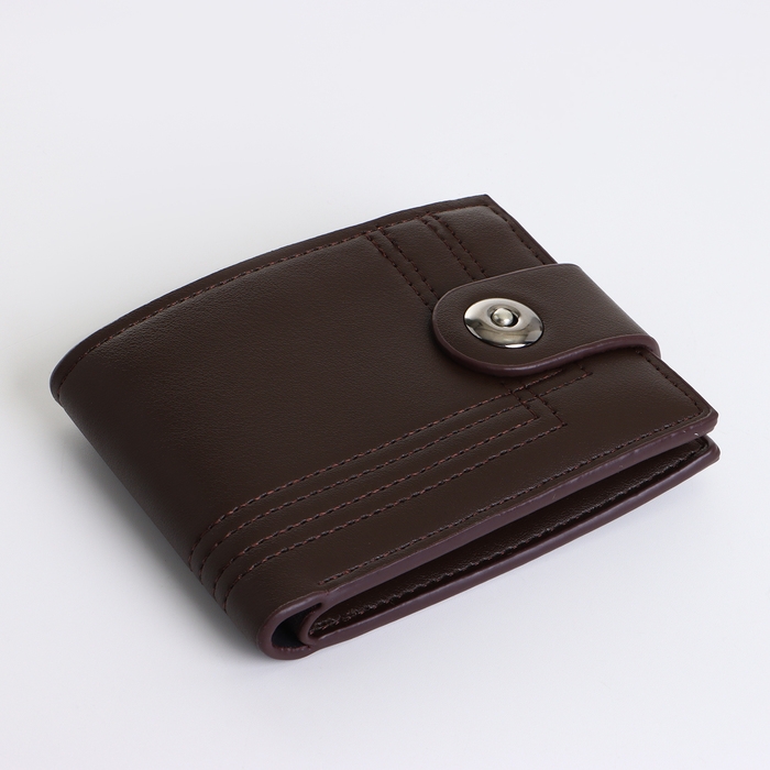 Портмоне мужское на магните, цвет коричневый Портмоне мужское на магните, цвет коричневый
