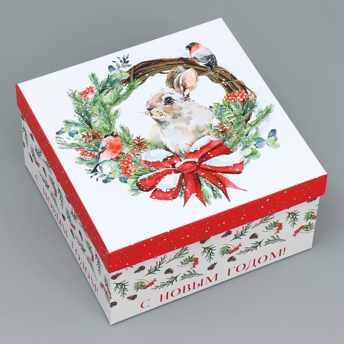 Набор подарочных коробк 3 в 1 &laquo;Новогодняя пора&raquo;, 18 х 18 х 10 &ndash; 22 х 22 х 12 см, Новый год