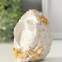 Фигура "Дева" размер 8х6 см, белый с позолотой ,гипс