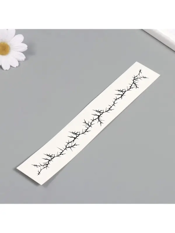 Переводная тату на тело чёрная &laquo;Браслет. Шипы&raquo;, 20&times;3 см