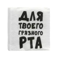 Салфетки бумажные однослойные Гармония цвета "Для твоего грязного рта" 24*24 см, 20 шт