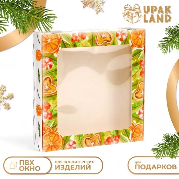 Подарочная коробка сборная с окном &laquo;Пусть сбываются мечты&raquo;, 16&times;16&times;3 см