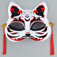 Карнавальная маска &laquo;Кицунэ&raquo;, чёрный и красный