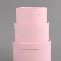 Набор подарочных коробок 3 в 1, завальцованные, розовый, 20 х 12 - 18 х 10 - 16 х 8 см