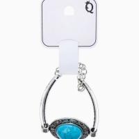 Браслет ассорти &laquo;Бирюзовый мир&raquo; круг, цвет голубой в серебре, L=19 см