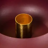 Подсвечник на 1 свечу на магнитах "Баклажан" 11х11х4 см