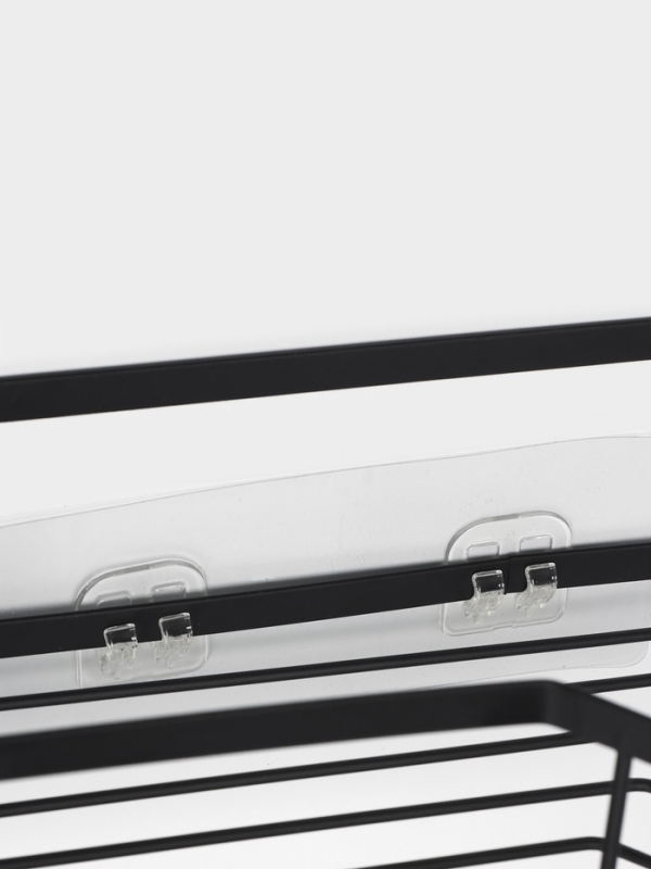 Набор угловых полок для ванной, 2 шт, цвет черный