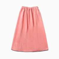 Набор для бани и ванной Этель "Бантик", цв. персиковый: полотенце-парео 75*120 см + чалма