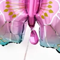 Воздушный шар фольгированный 32" &laquo;Бабочка&raquo; цвет голубой металлик