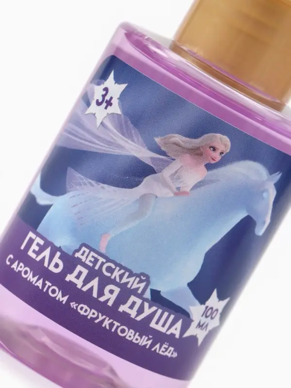 Детский гель для душа, аромат фруктовый лед, 100 мл, Снежная принцесса
