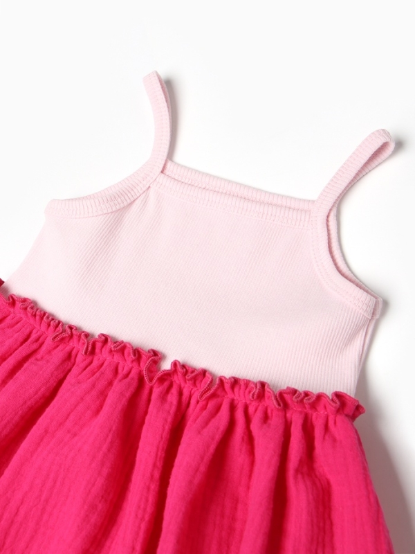 Платье Крошка Я Муслин, розовое, размер 92-98 см